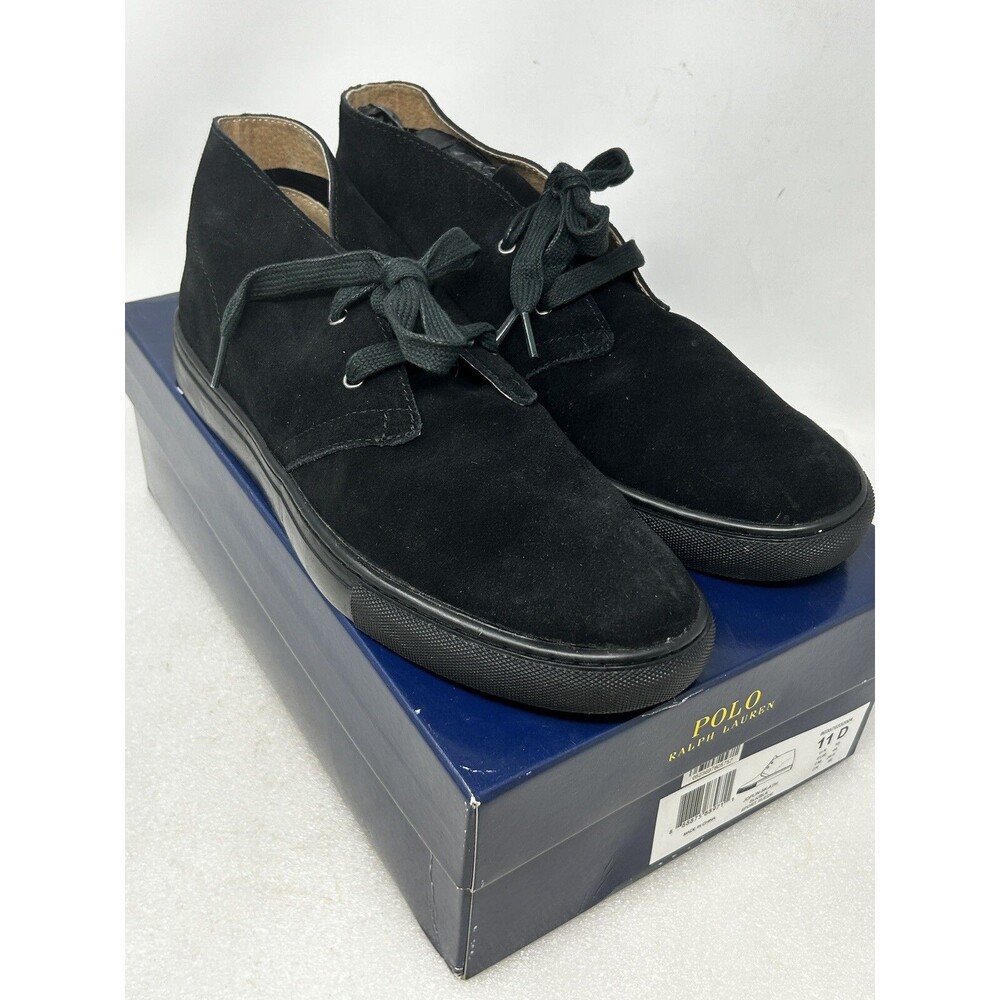 Polo Ralph Lauren Chukka Ankle Boots‎ Mens 11 D Black Suede Joplin